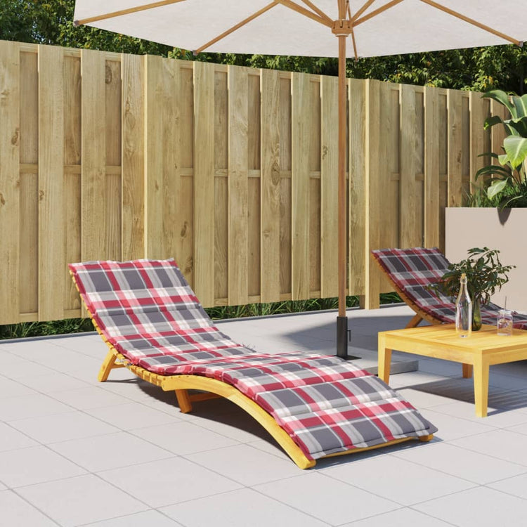 Vidaxl Lounger Kissen 200x70x3 cm Oxford Fabric Diamond Muster rot