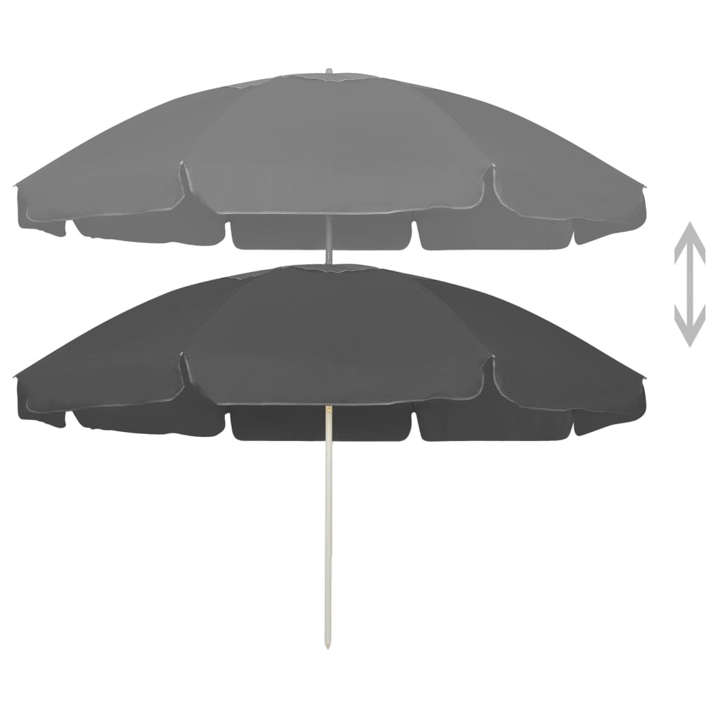 VidaXL Strandschirm 240 cm Anthrazit