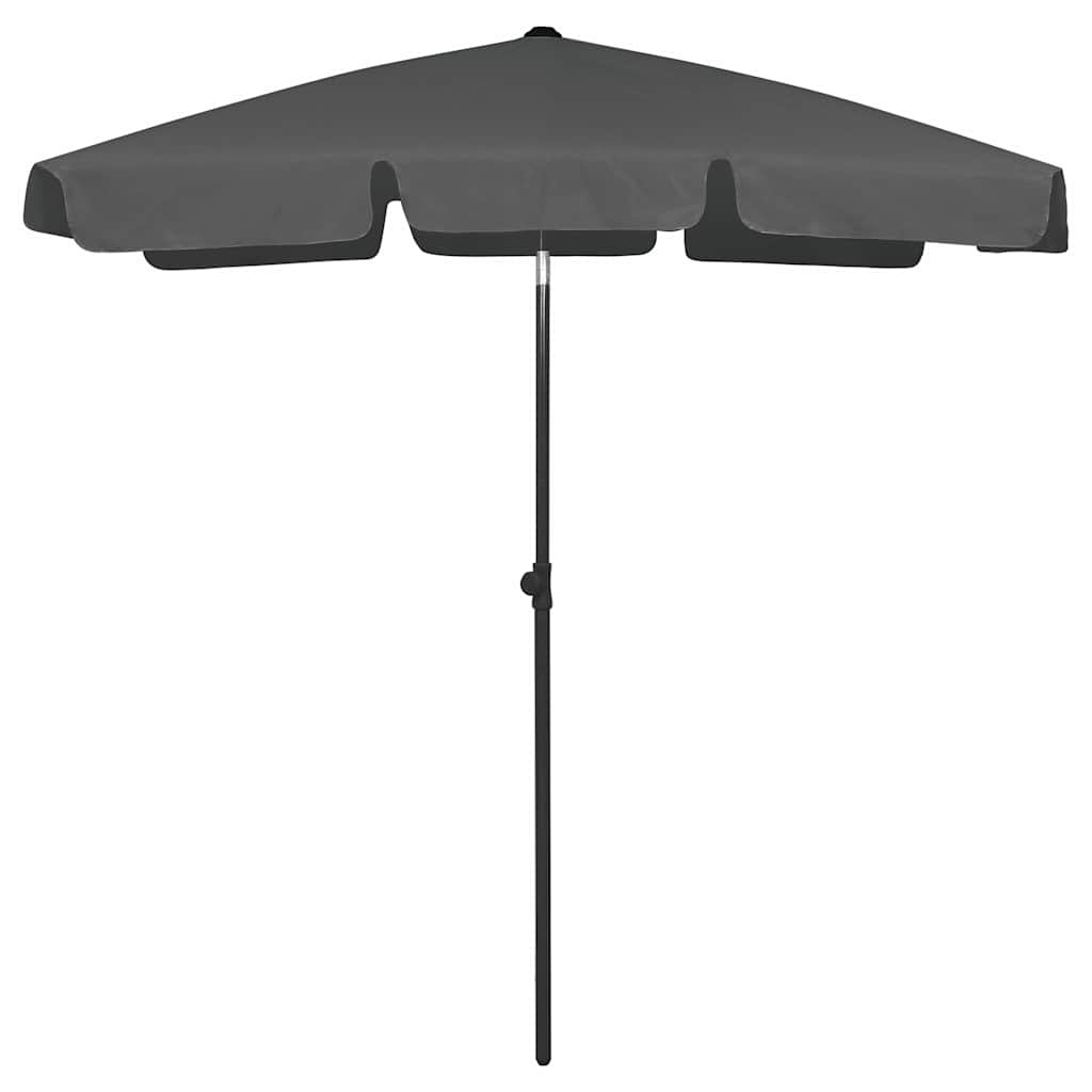 Vidaxl Strandparasol 180x120 cm Anthrazit -ausgelöst