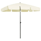 Vidaxl Strandparasol 200x125 cm sandig gelb - afbeelding 1