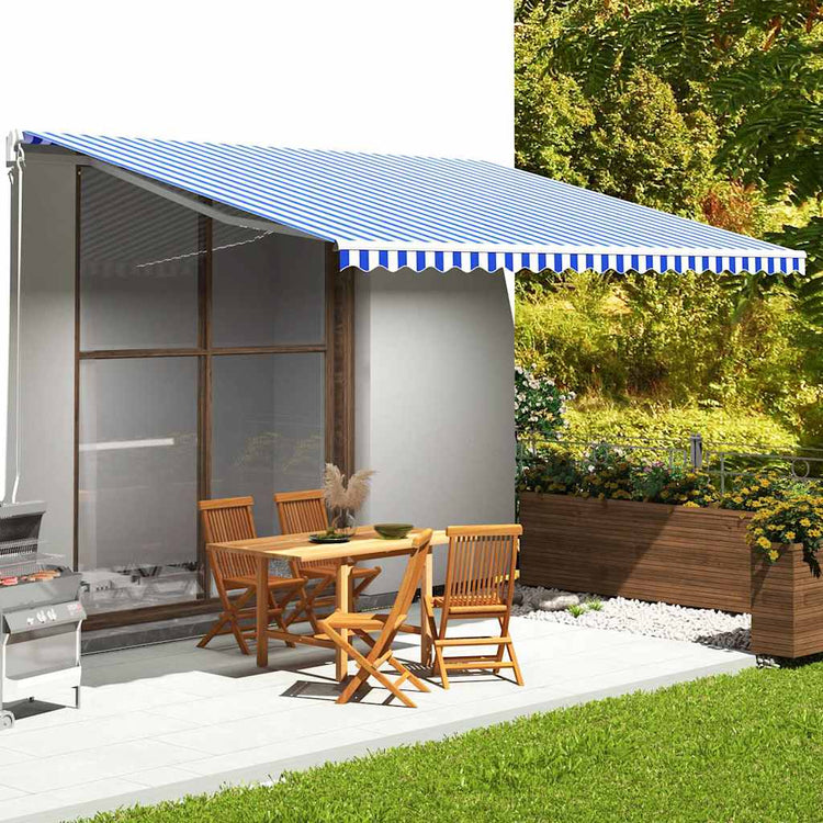 Vidaxl Ersatztuch für Luifel 5x3,5 m blau und weiß