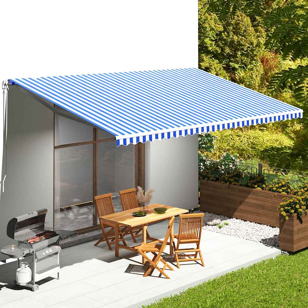 Vidaxl Ersatztuch für Luifel 6x3,5 m blau und weiß