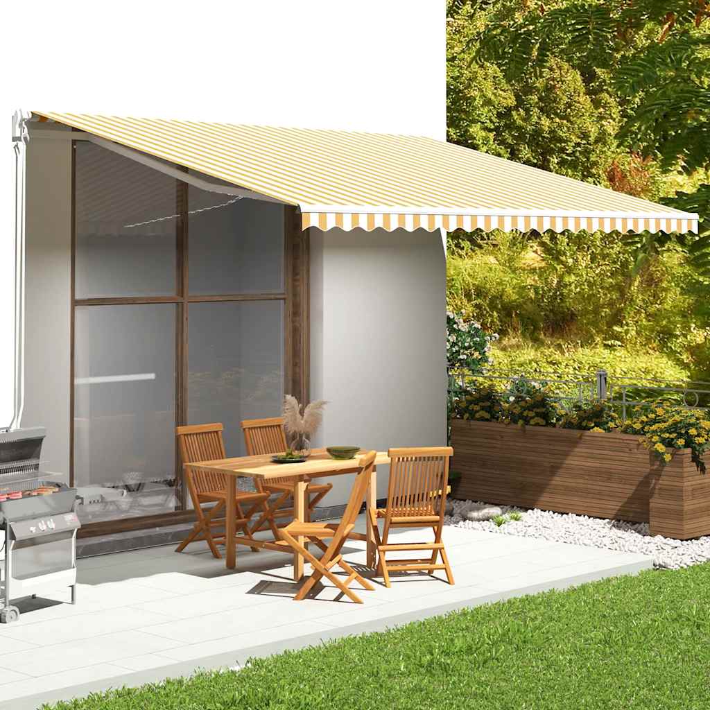 Vidaxl Ersatztuch für Luifel 5x3,5 m gelb und weiß
