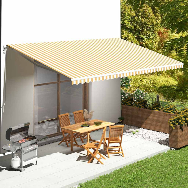 Vidaxl Ersatztuch für Luifel 6x3,5 m gelb und weiß
