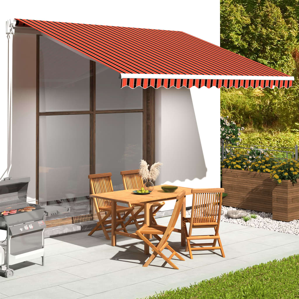 Vidaxl Ersatztuch für Luifel 4x3,5 m orange und braun