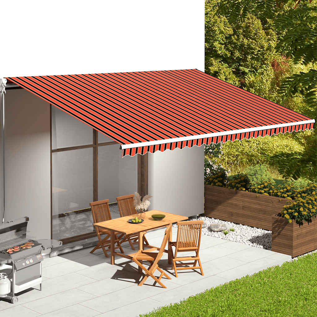 Vidaxl Ersatztuch für Luifel 6x3,5 m orange und braun