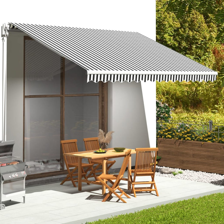 Vidaxl Ersatztuch für Luifel 4,5 x 3,5 m Anthrazit -geläutet und weiß