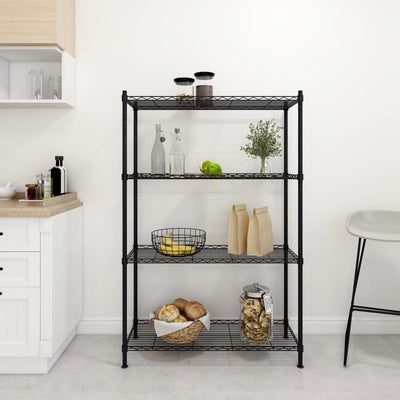 Vidaxx Lagerregal 4-lagig 200 kg 90x35x137 cm schwarz