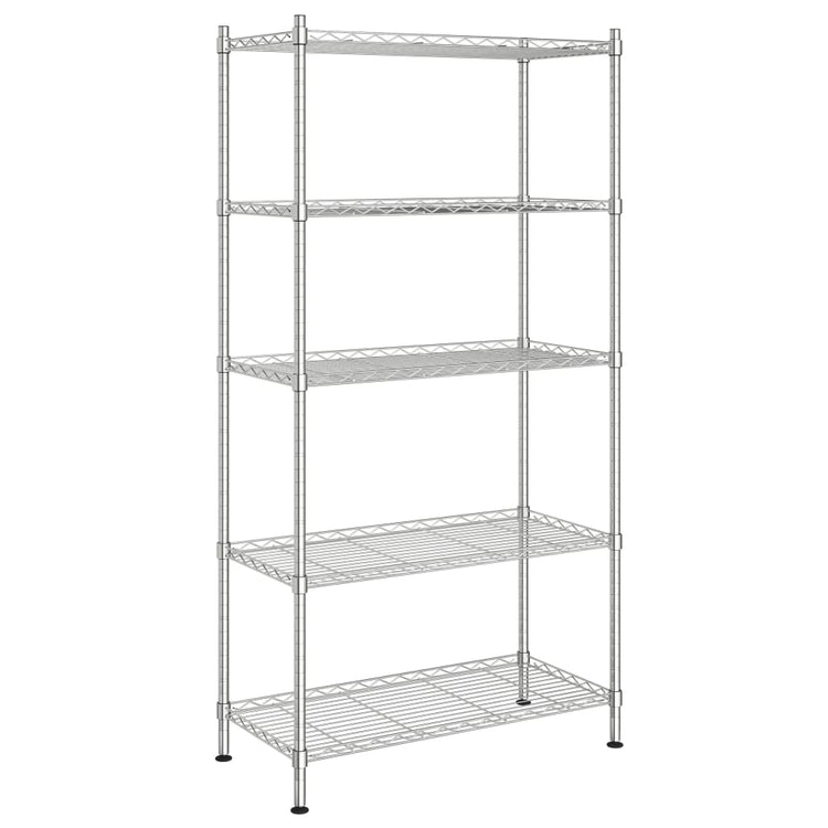 VIDAXL-Speicher 5-Schicht 250 kg 90x35x180 cm chromfarben