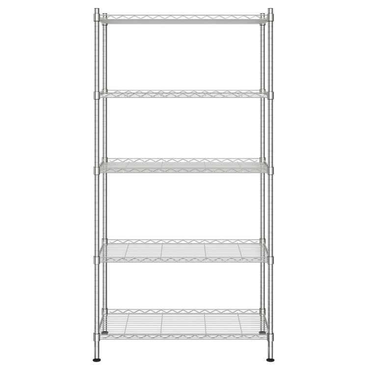 VIDAXL-Speicher 5-Schicht 250 kg 90x35x180 cm chromfarben