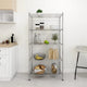 VIDAXL-Speicher 5-Schicht 250 kg 90x35x180 cm chromfarben