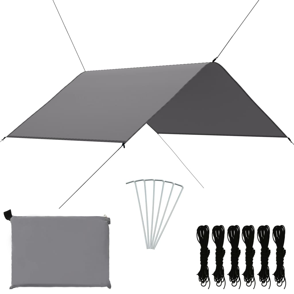 VIDAXL -Deckung Segel 3x2,85 m Grau
