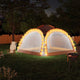 VIDAXL -Partyzelt mit LED- und 4 Seitenwänden 3.6x3,6x2,3 m grau und orange