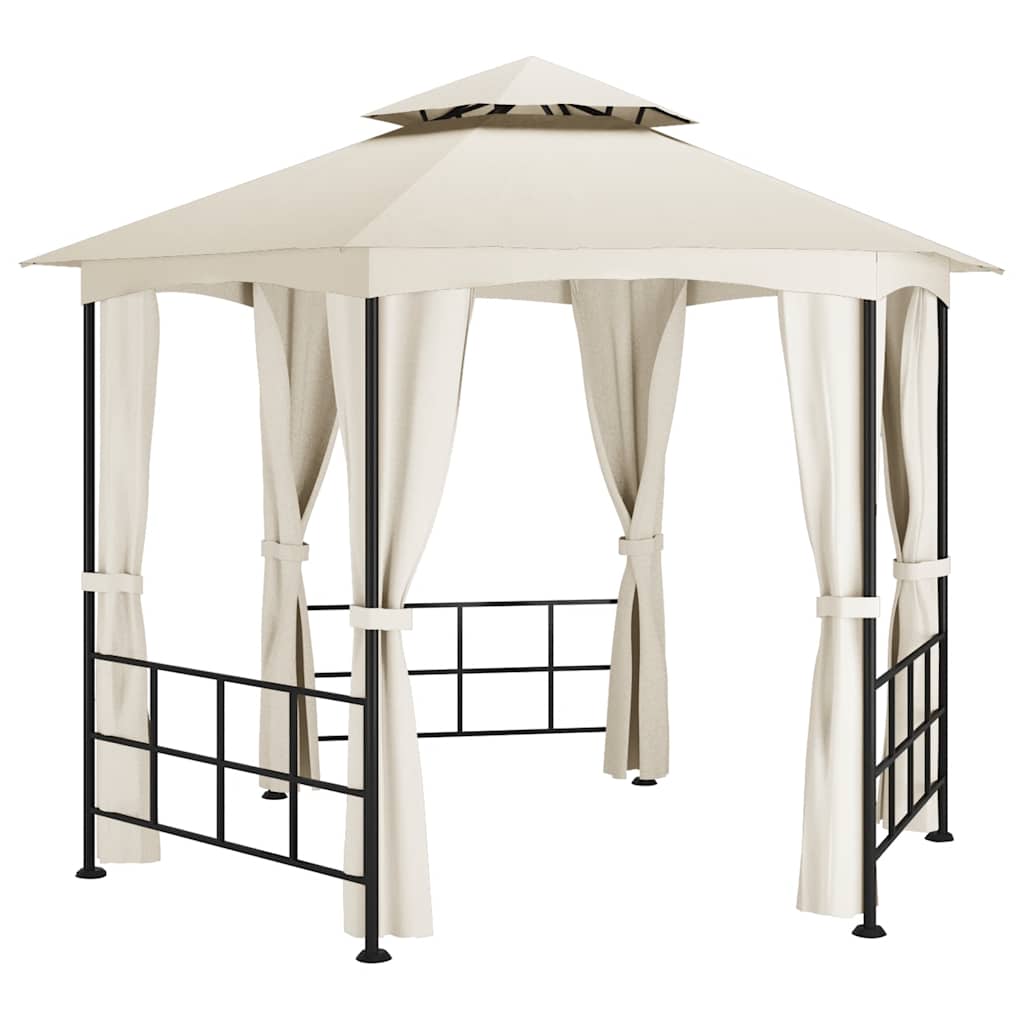 Vidaxx Pavillon mit Seitenwänden 3,1x2,7 m cremefarben