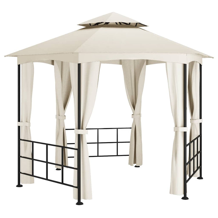 Vidaxx Pavillon mit Seitenwänden 3,1x2,7 m cremefarben