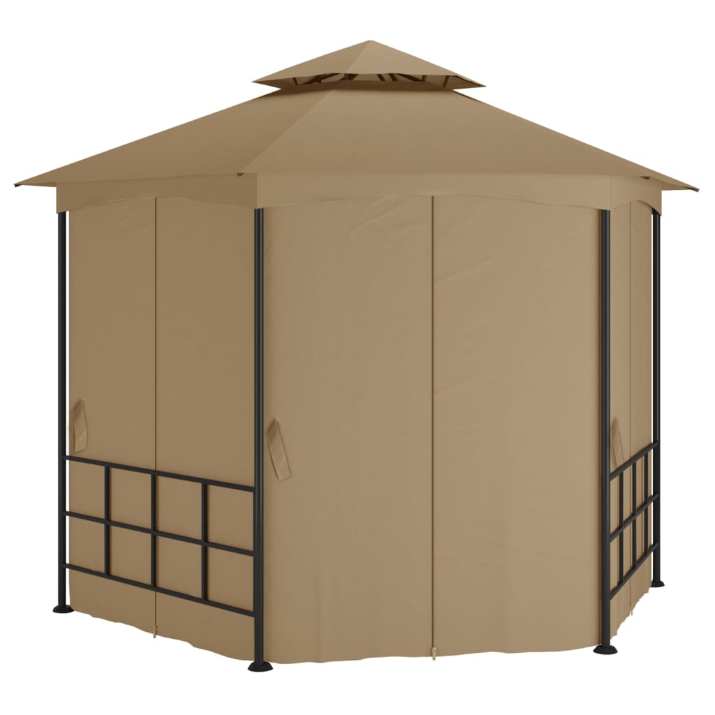 Vidaxx Pavillon mit Seitenwänden 3,1x2,7 m Taupe