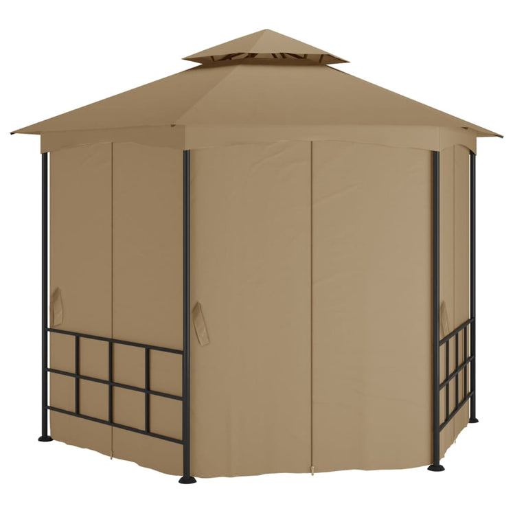 Vidaxx Pavillon mit Seitenwänden 3,1x2,7 m Taupe