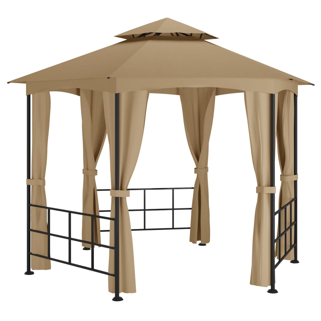 Vidaxx Pavillon mit Seitenwänden 3,1x2,7 m Taupe
