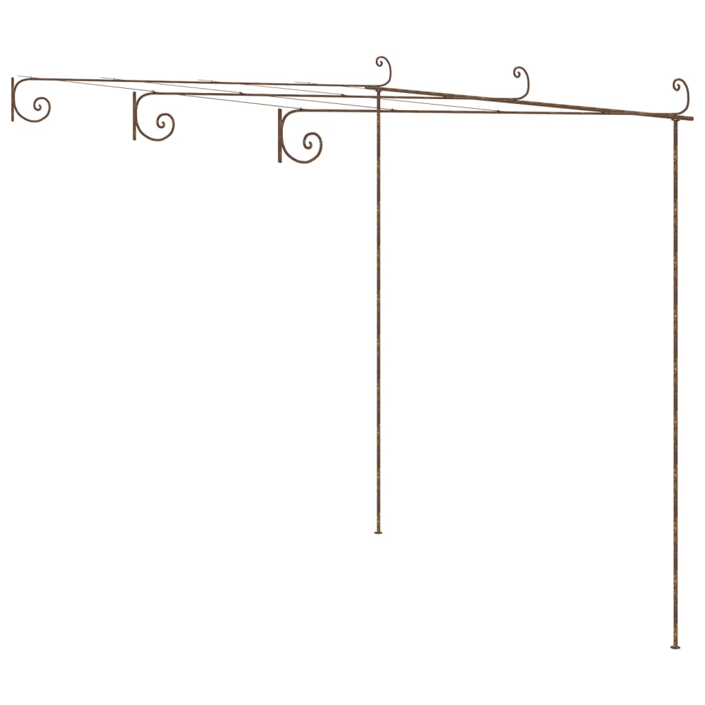 Vidaxl Tuinpergola 3x3x2,5 m Eisen -Antikebraun