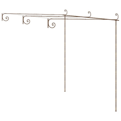 Vidaxl Tuinpergola 3x3x2,5 m Eisen -Antikebraun