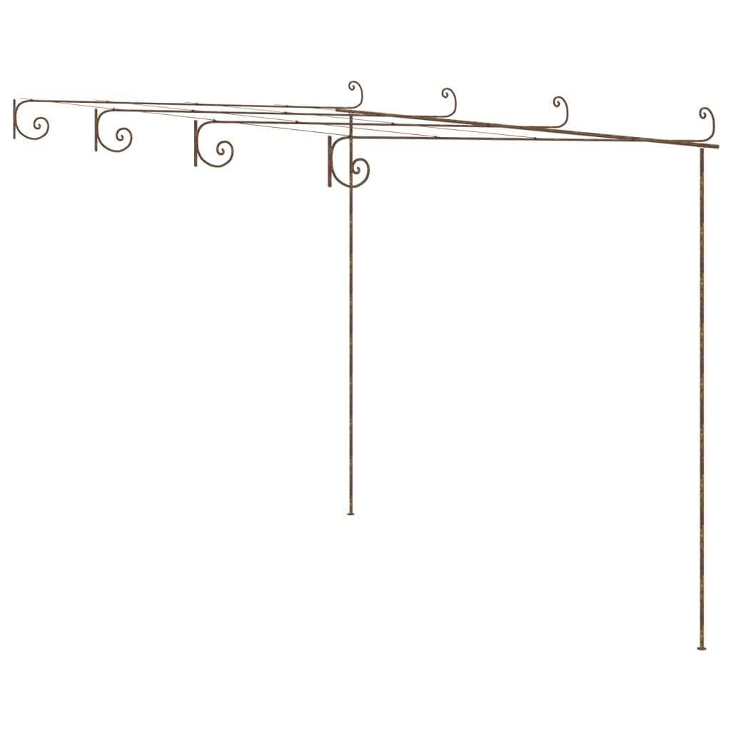 Vidaxl Tuinpergola 4x3x2,5 m Eisen Antiquitätenbraun