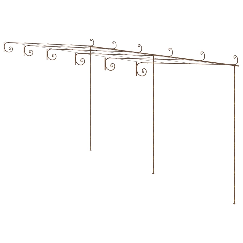 Vidaxl Tuinpergola 6x3x2,5 m Eisen Antiquitätenbraun