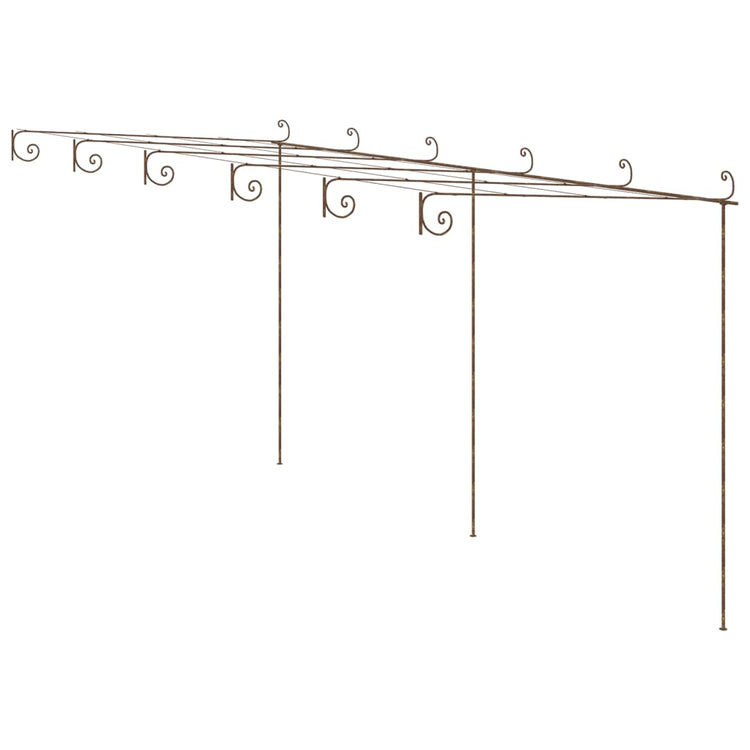 Vidaxl Tuinpergola 6x3x2,5 m Eisen Antiquitätenbraun