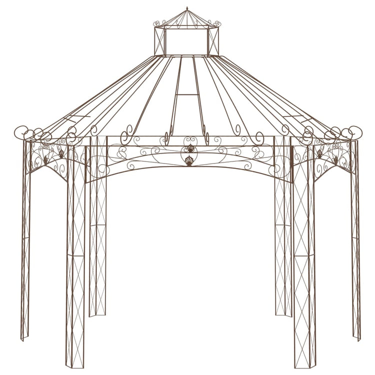 Vidaxl Gartenpavillon 400x258x378 cm Eisen Antiquitätenbraun