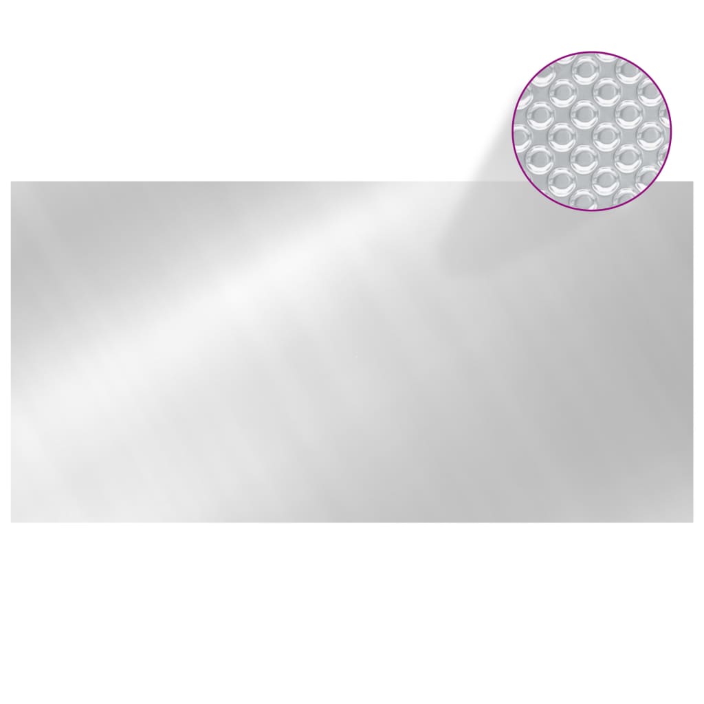 Vidaxl Schwimmbadabdeckung 975x488 cm PE Silberfarbe