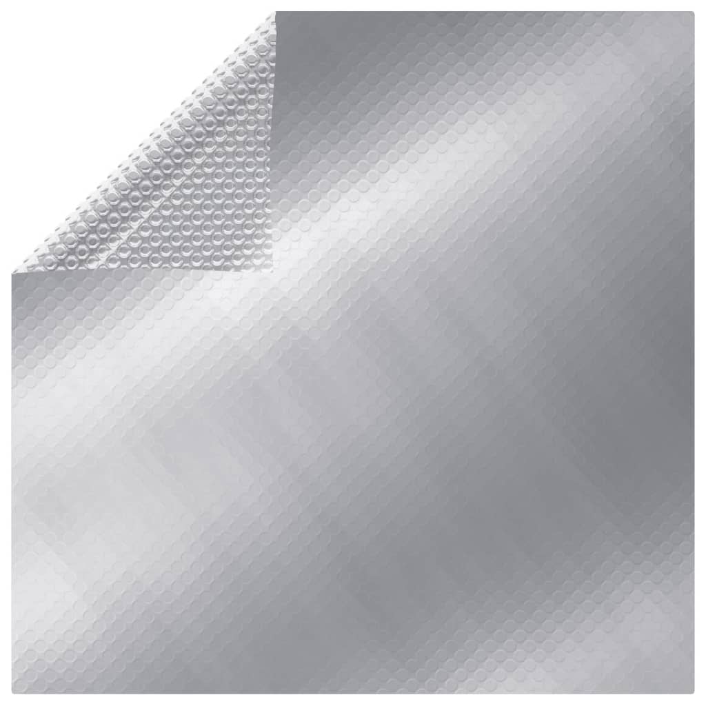 VIDAXL -Poolabdeckung rechteckig 500 x 300 cm PE Silberfarbe