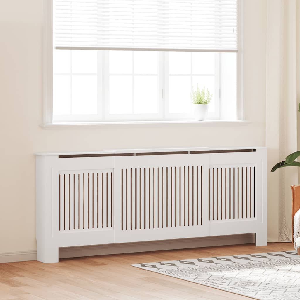 VIDAXL -Kühlerkonstruktion 205 cm MDF Weiß