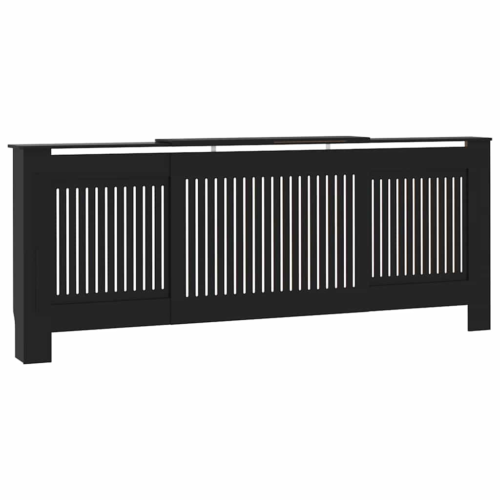VIDAXL -Radiatorkonstruktion 205 cm MDF Schwarz