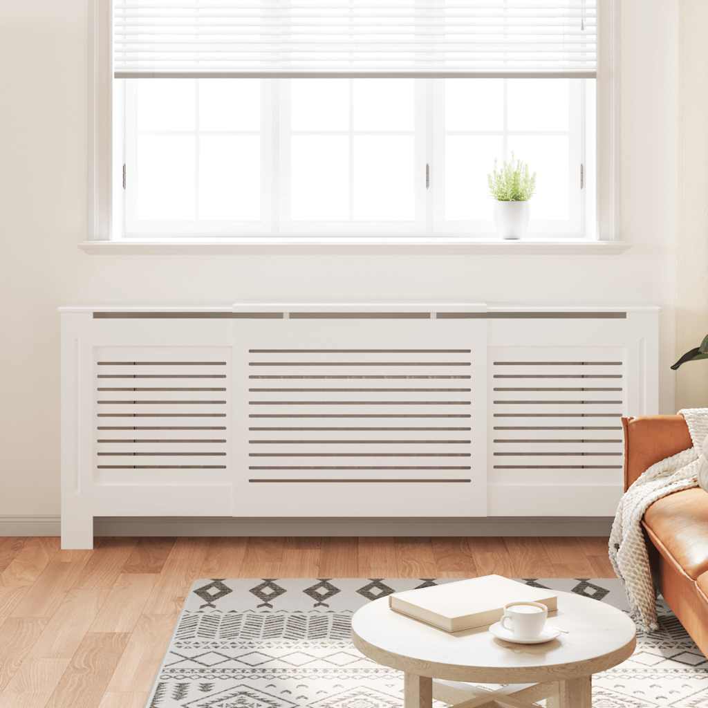 VIDAXL -Kühlerkonstruktion 205 cm MDF Weiß