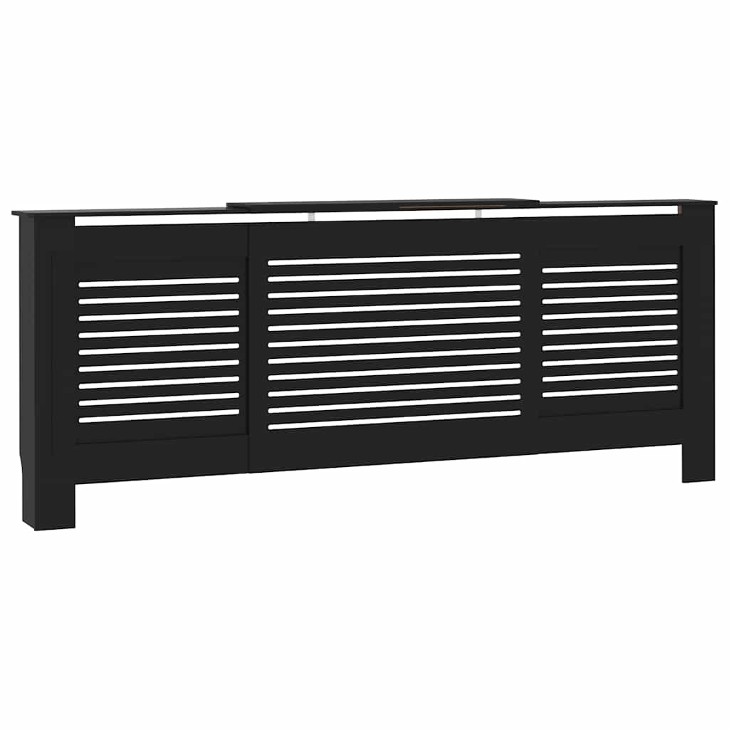 VIDAXL -Radiatorkonstruktion 205 cm MDF Schwarz