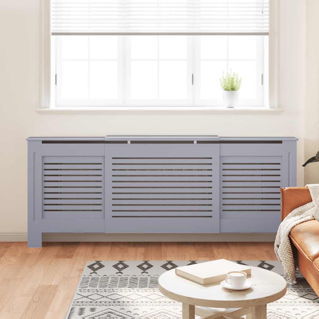 VIDAXL -Radiatorkonstruktion 205 cm MDF Grau