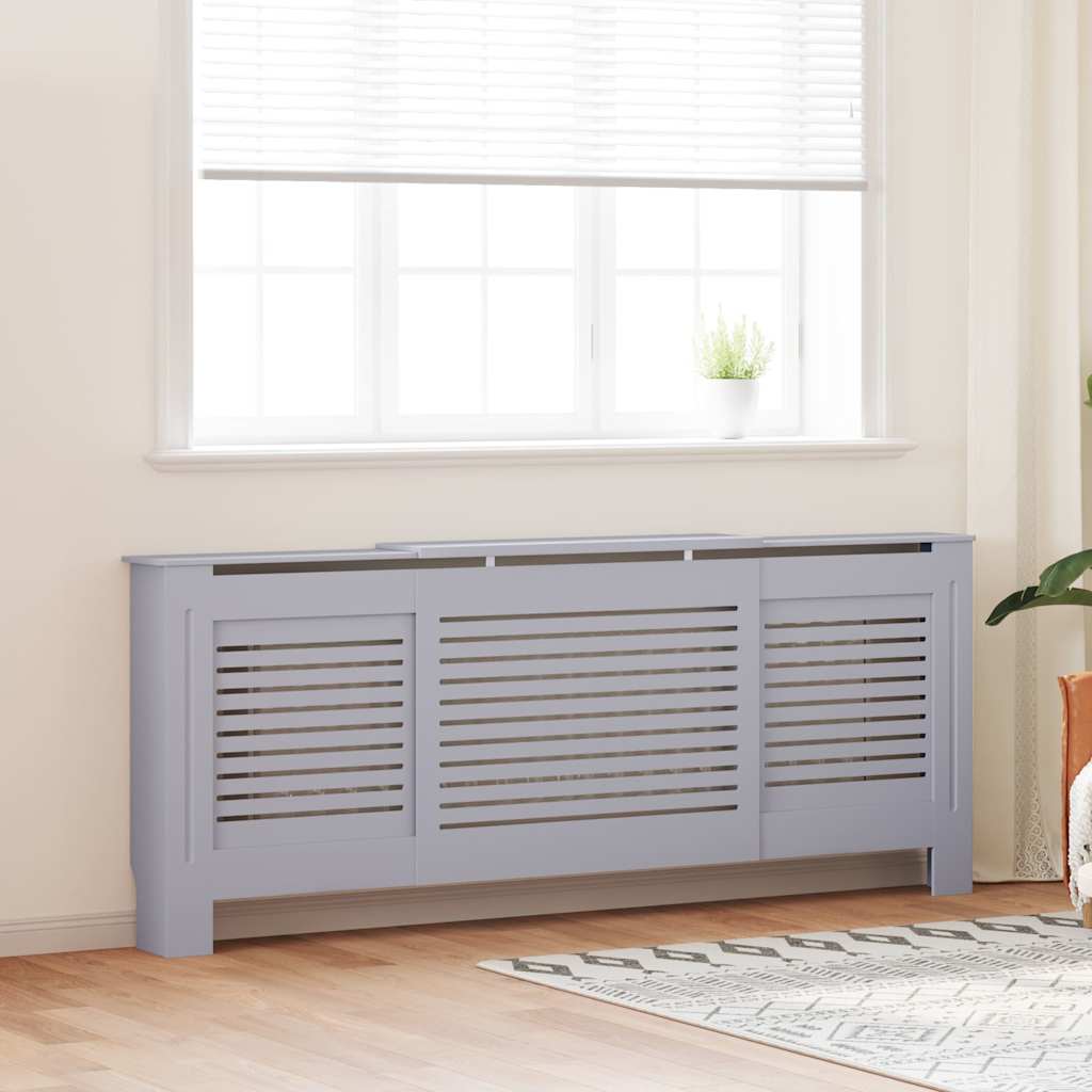 VIDAXL -Radiatorkonstruktion 205 cm MDF Grau