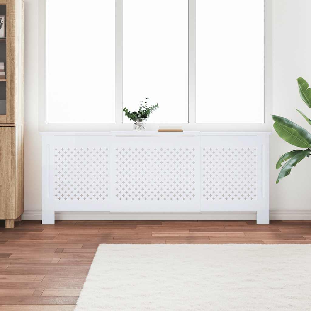 VIDAXL -Kühlerkonstruktion 205 cm MDF Weiß