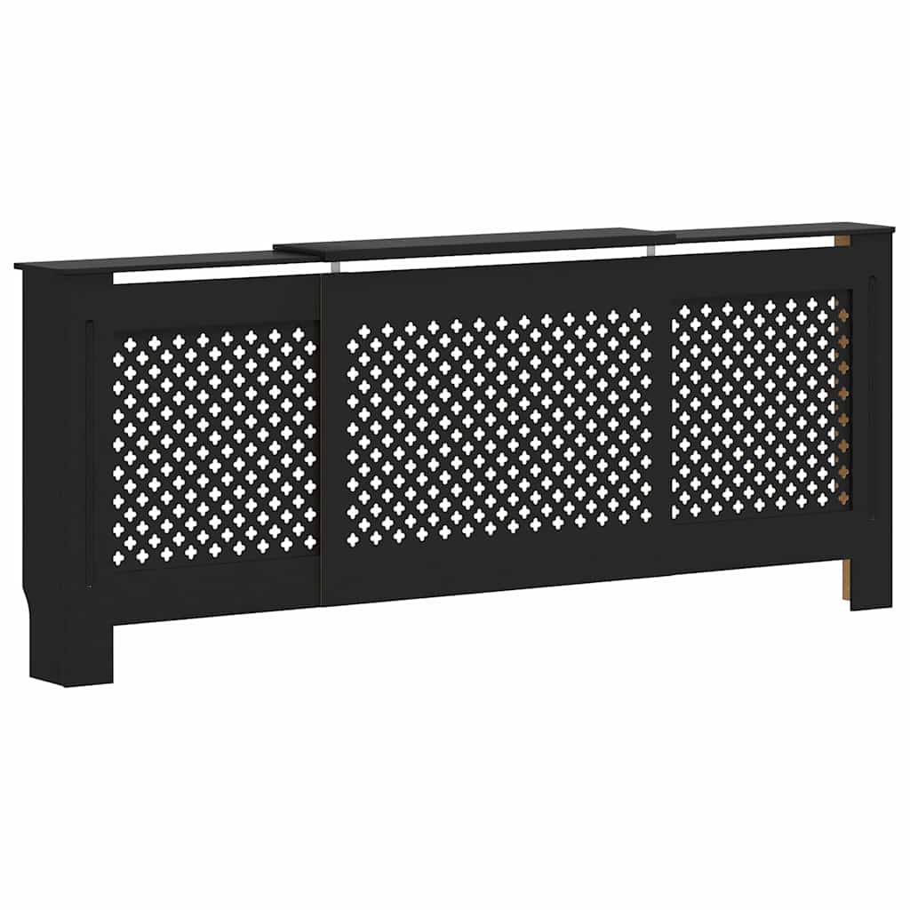 VIDAXL -Radiatorkonstruktion 205 cm MDF Schwarz