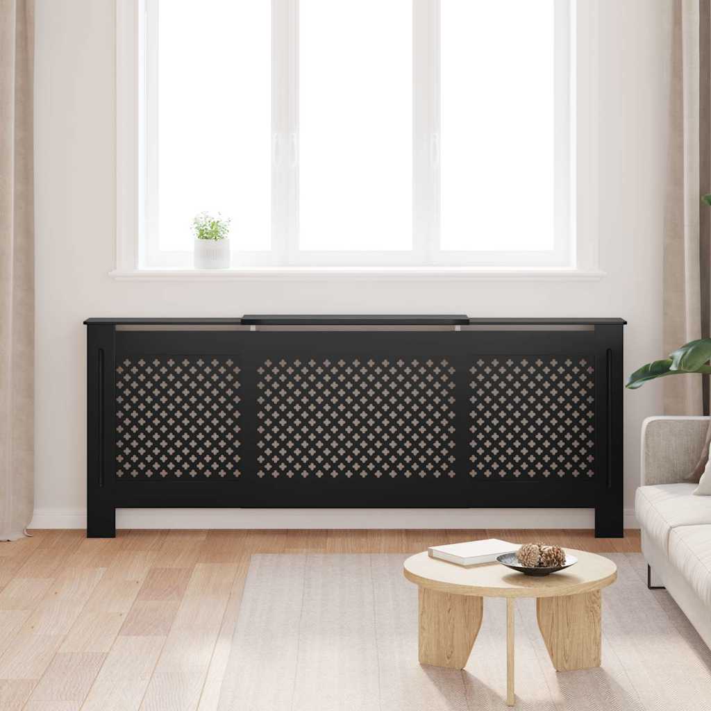 VIDAXL -Radiatorkonstruktion 205 cm MDF Schwarz