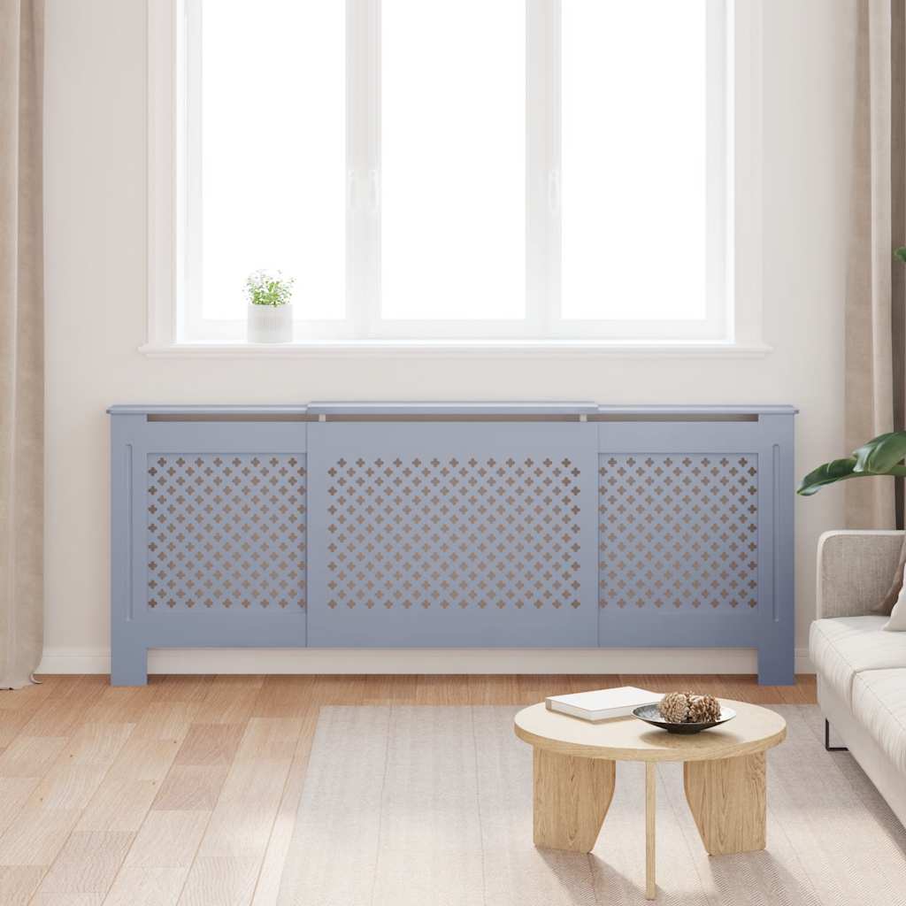 VIDAXL -Radiatorkonstruktion 205 cm MDF Grau
