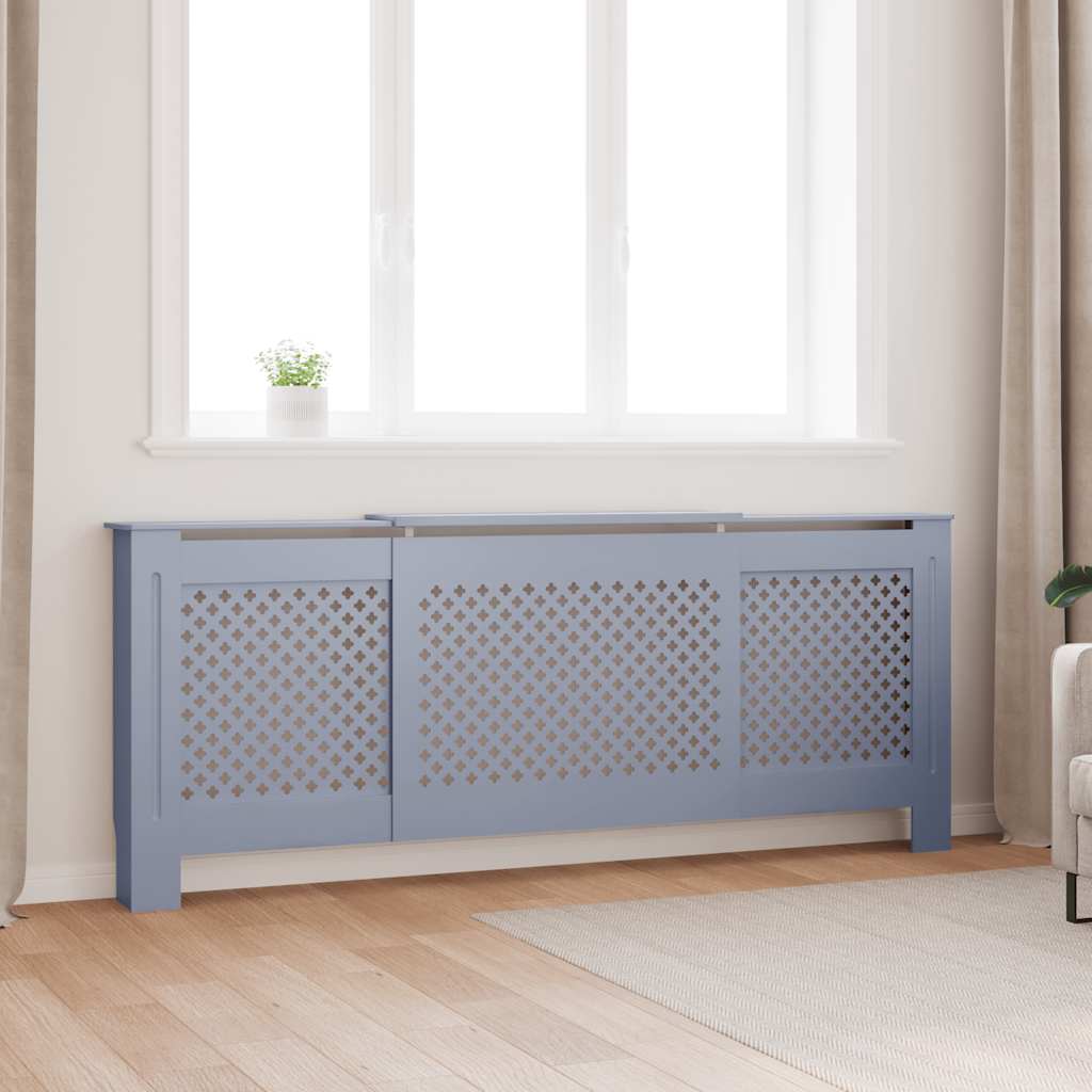 VIDAXL -Radiatorkonstruktion 205 cm MDF Grau