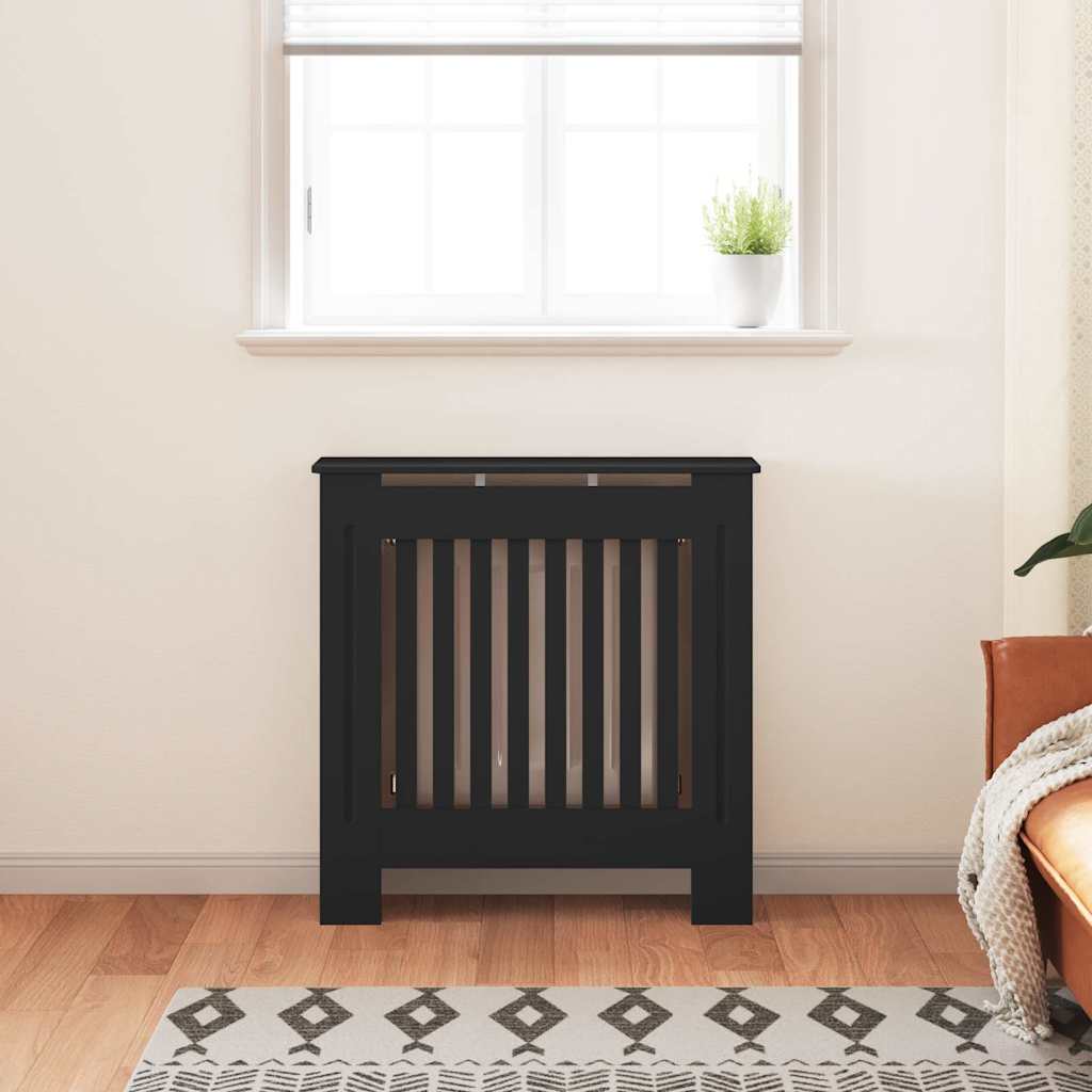 VIDAXL -Radiatorkonstruktion 78 cm MDF Schwarz