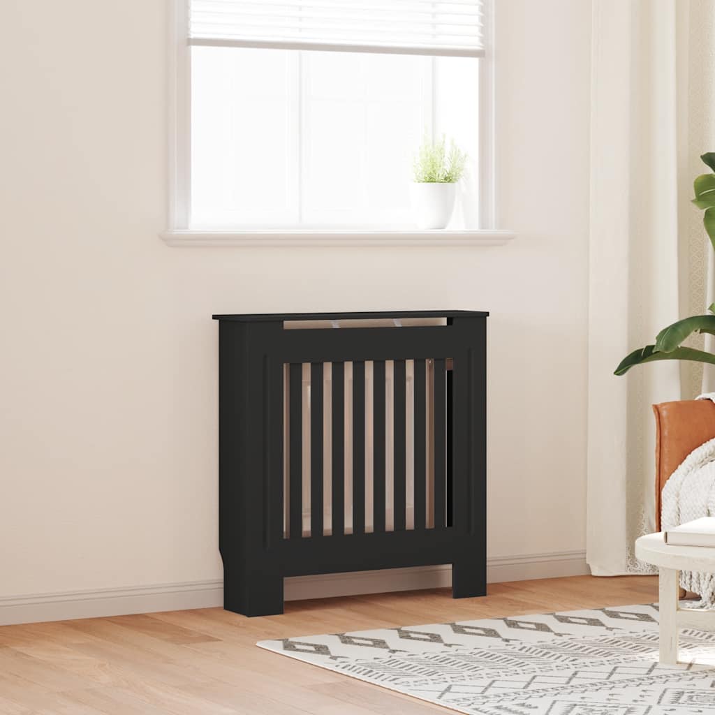 VIDAXL -Radiatorkonstruktion 78 cm MDF Schwarz