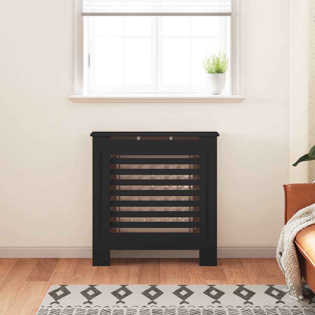 VIDAXL -Radiatorkonstruktion 78 cm MDF Schwarz