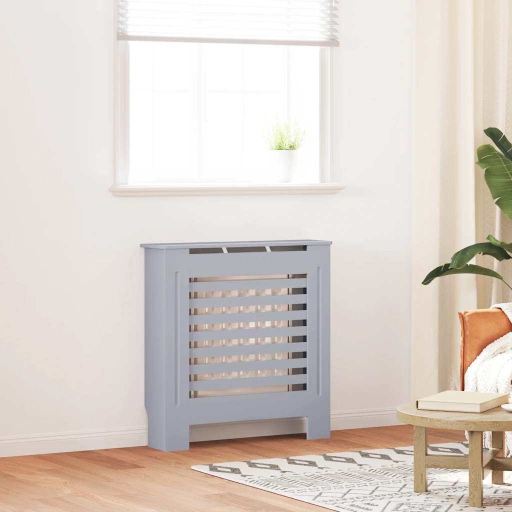 VIDAXL -Radiatorkonstruktion 78 cm MDF Grau