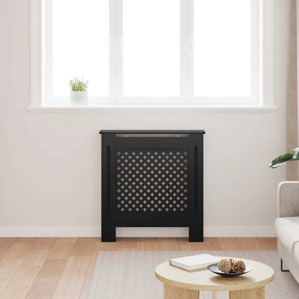 VIDAXL -Radiatorkonstruktion 78 cm MDF Schwarz