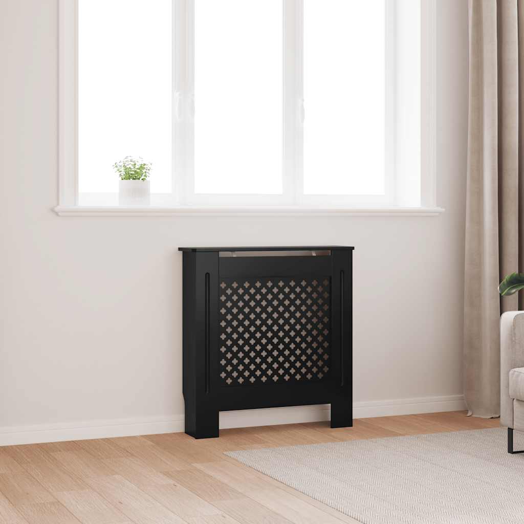 VIDAXL -Radiatorkonstruktion 78 cm MDF Schwarz