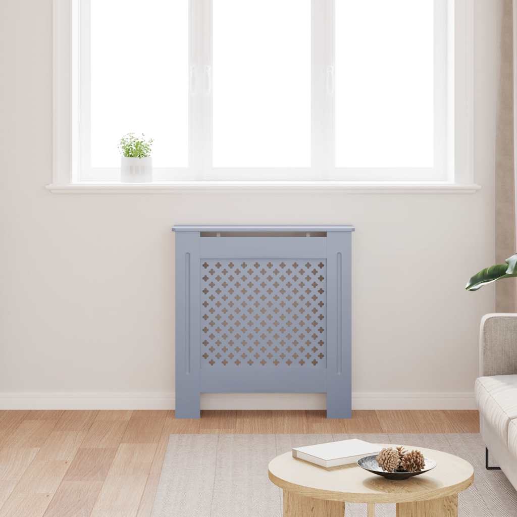 VIDAXL -Radiatorkonstruktion 78 cm MDF Grau