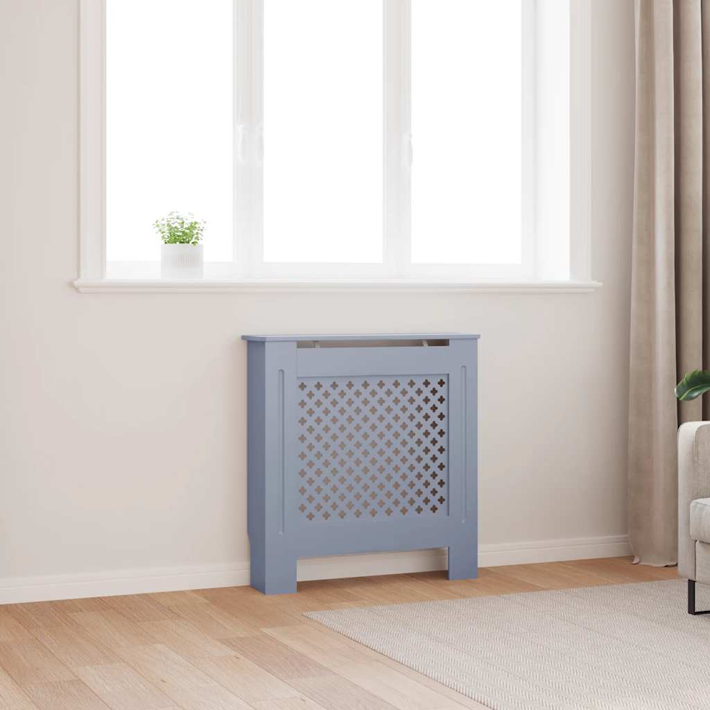 VIDAXL -Radiatorkonstruktion 78 cm MDF Grau