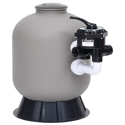 Vidaxl Schwimmbäder Sandfilter mit seitlich montiertem 6-Position-Ventilgrau